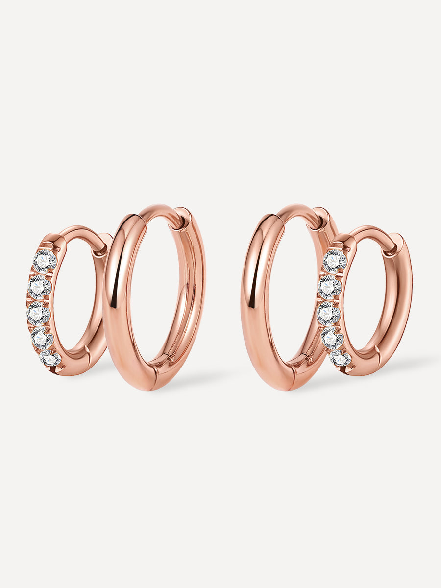 Slim & Shine Hoops Ohrringe Set