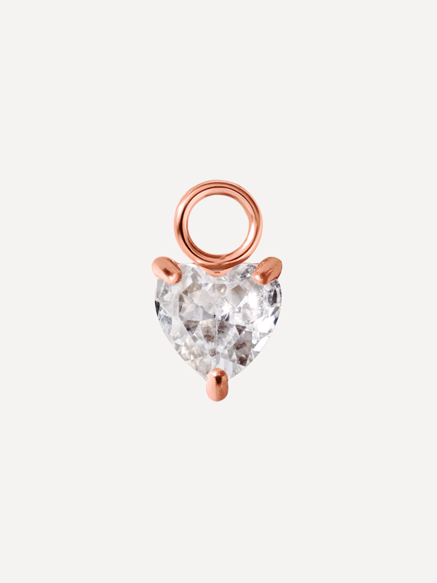 6,5x7,2mm Unique Love Ohrring-Charm