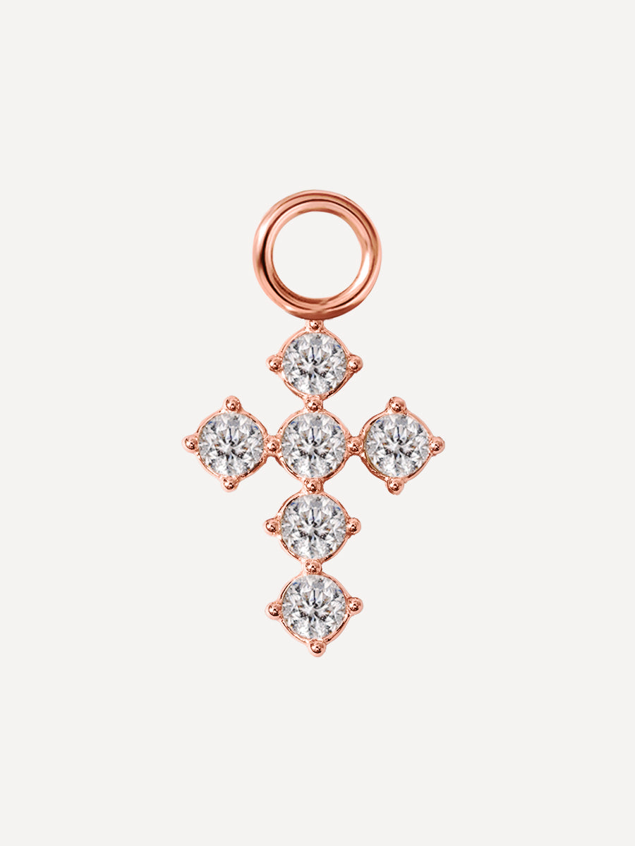 9x11,7mm Divine Cross Ohrring-Charm