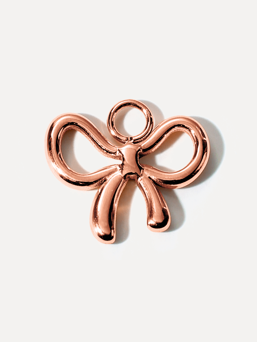 15,8x13,6mm Shiny Bow Ohrring-Charm