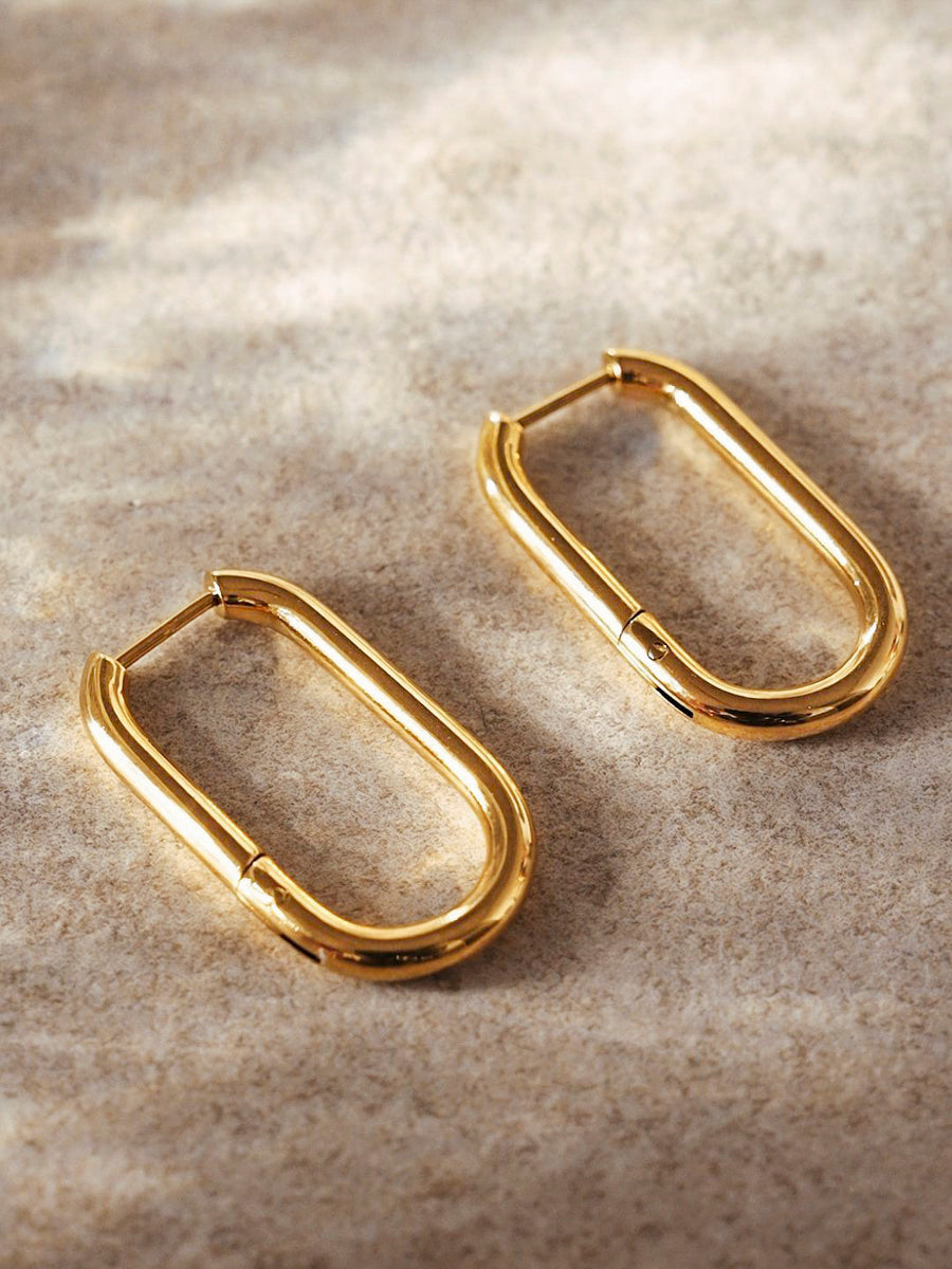 Large U Hoop Ohrringe