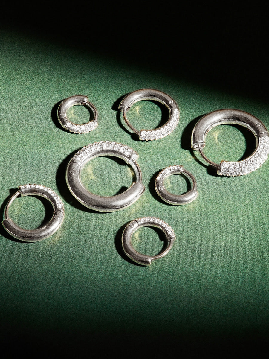 Twinkle Split Ohrringe Set Silber