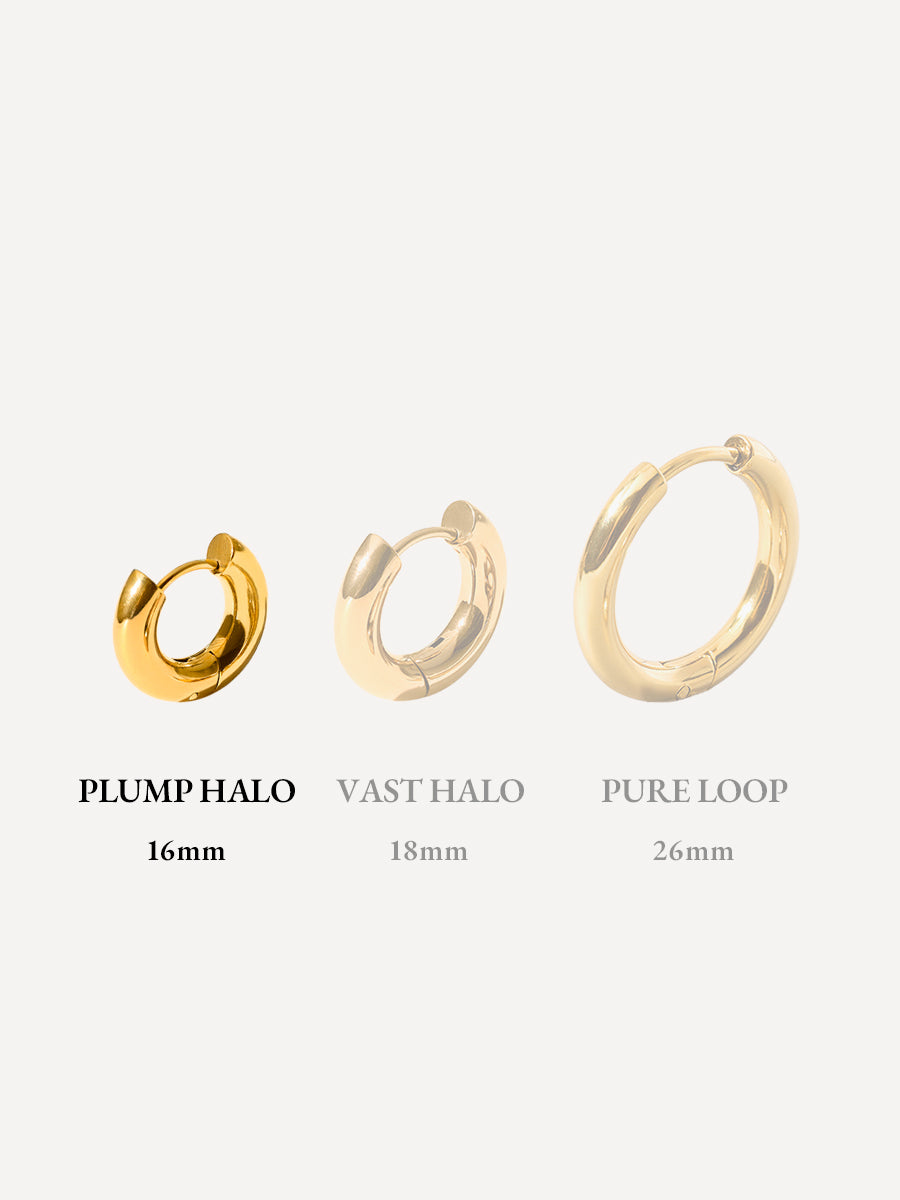 16mm Plump Halo Ohrringe