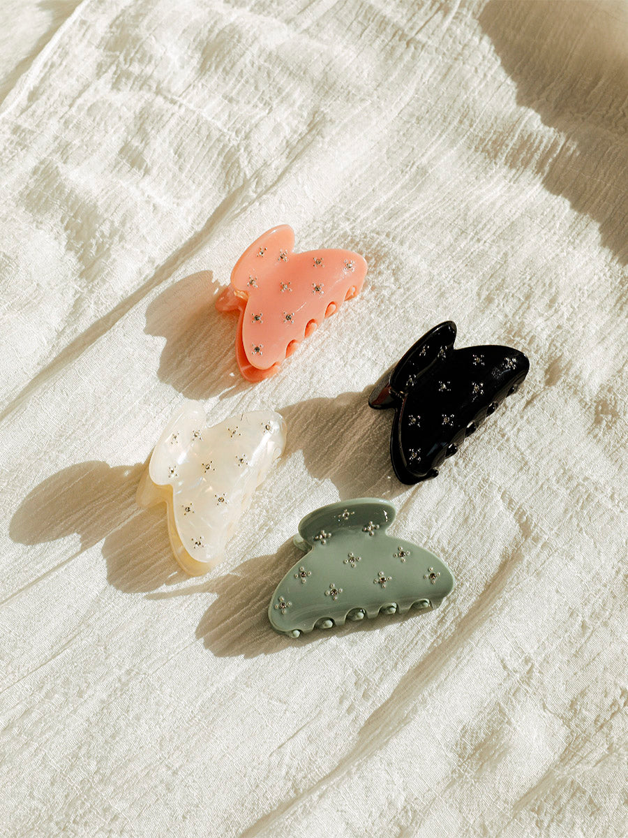 Shiny Black Haarklammer