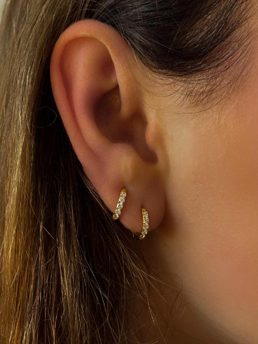 12mm CRYSTALIZED SHINE HOOP SMALL Ohrringe
