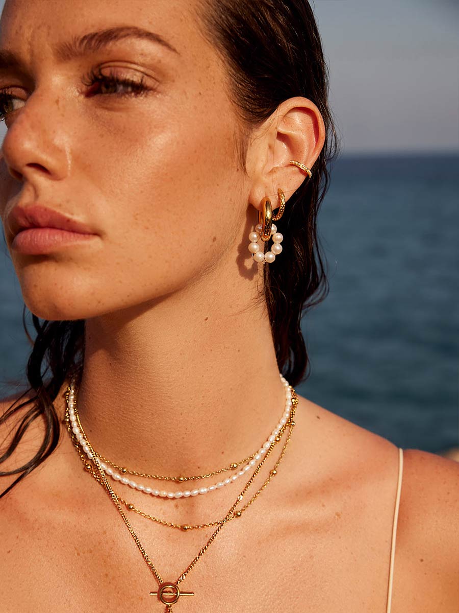 Pearl Hoop Ohrringe