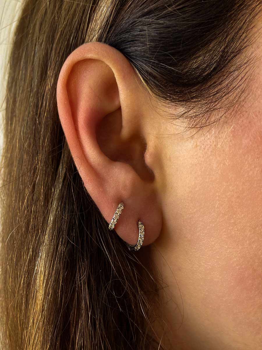 12mm CRYSTALIZED SHINE HOOP SMALL Ohrringe