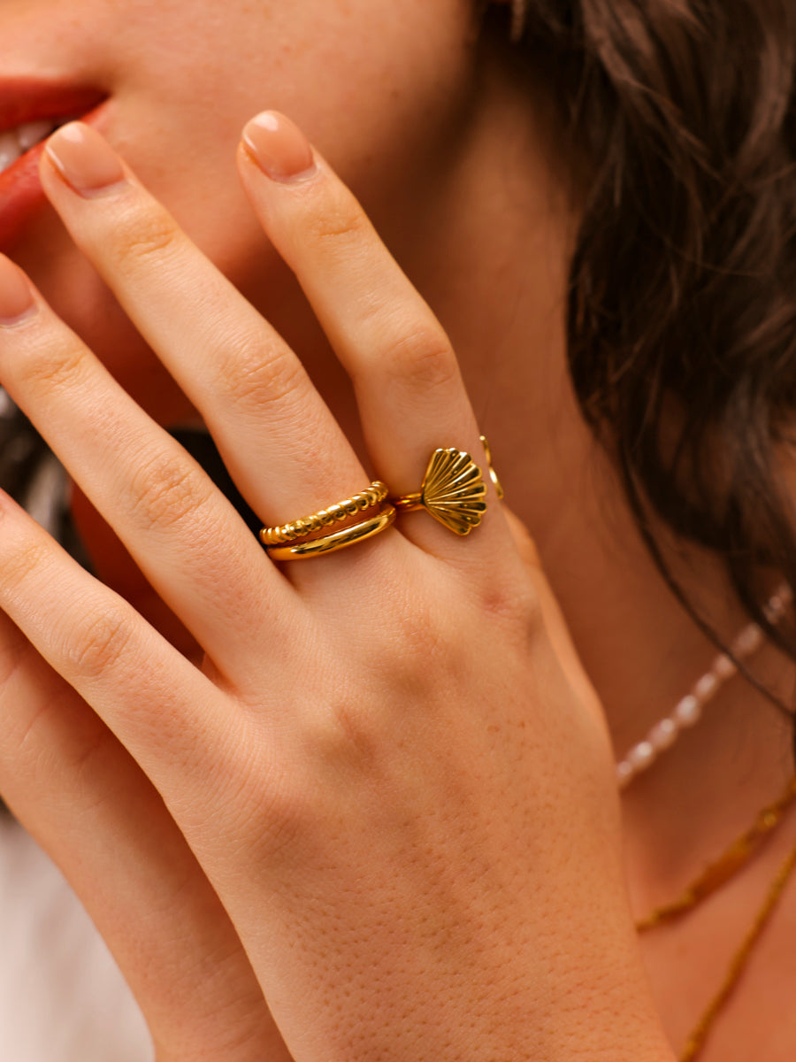 Shell Starfish Ring