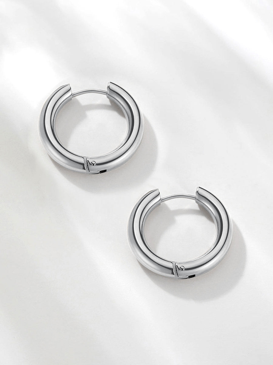 24mm GLOSSY HOOPS Medium Ohrringe