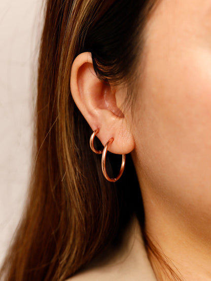 14mm SLIM HOOP Small Ohrringe