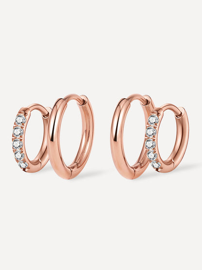 Slim & Shine Hoops Ohrringe Set