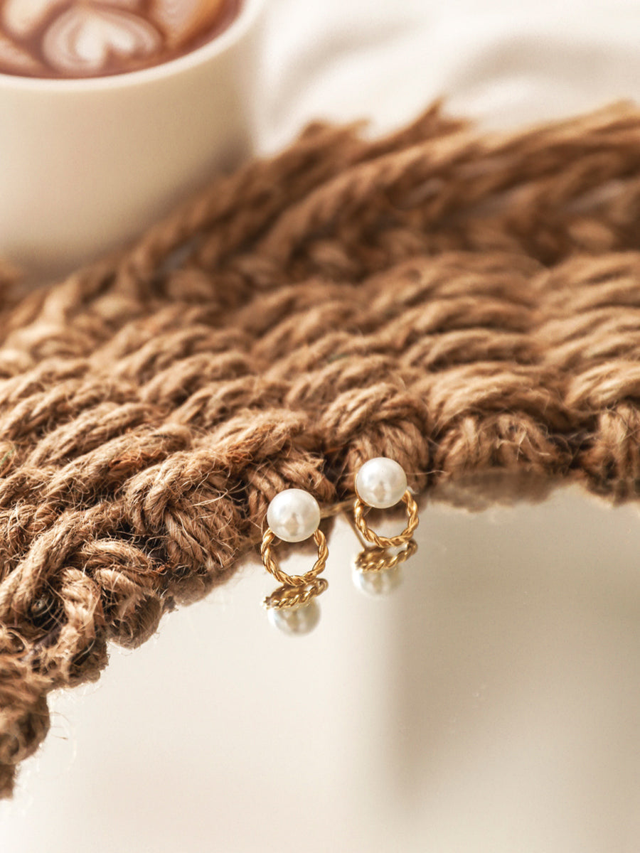 Vintage Wreath Pearl Ohrringe
