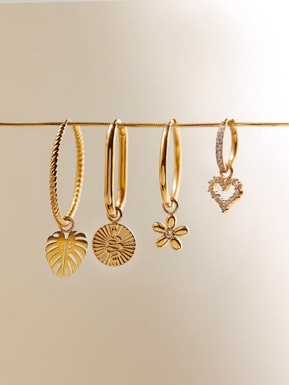 Large Hoops & Ohrring-Charms Bundle