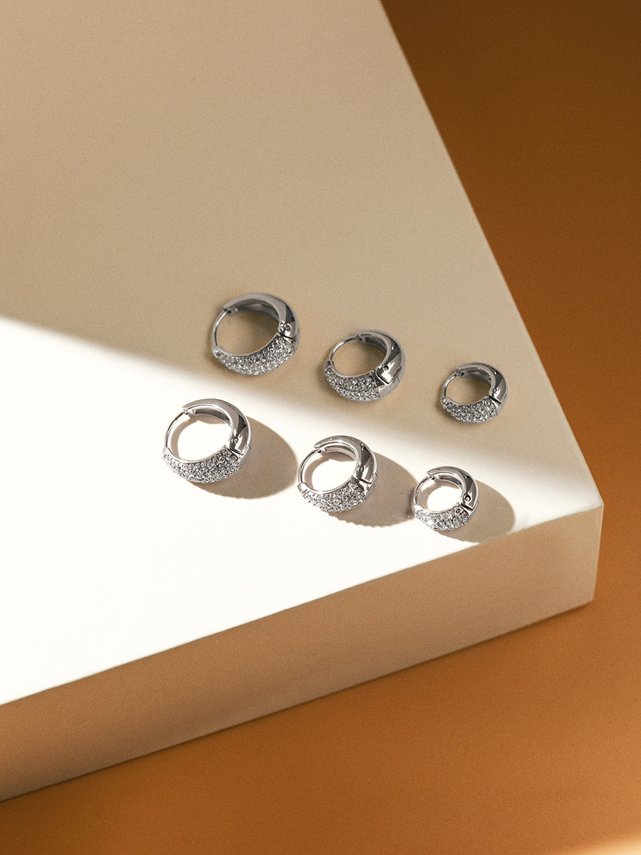 Sparkling Hoop Medium Ohrringe