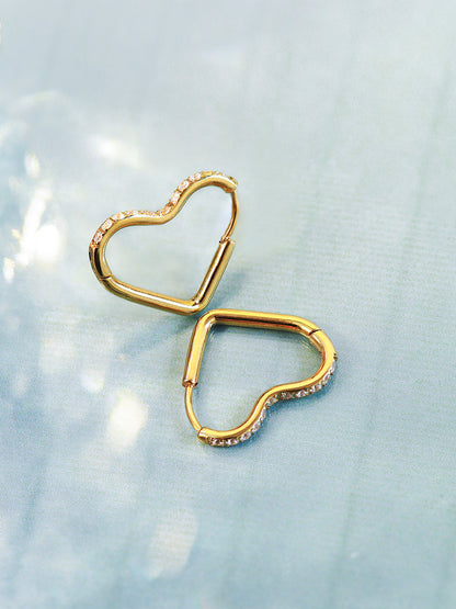 Shining Open Heart Ohrringe