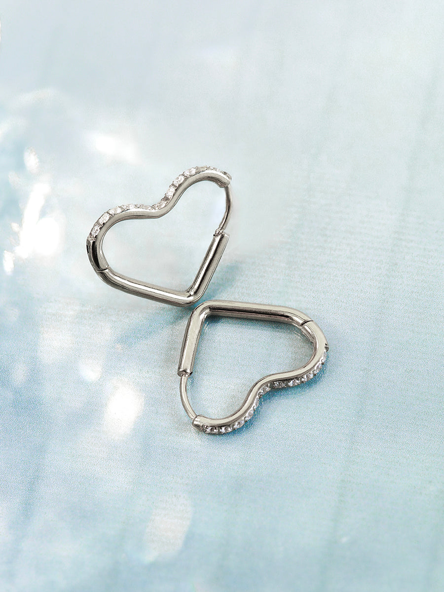 Shining Open Heart Ohrringe