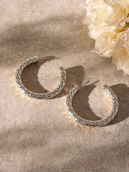Textured Stud Large Ohrringe