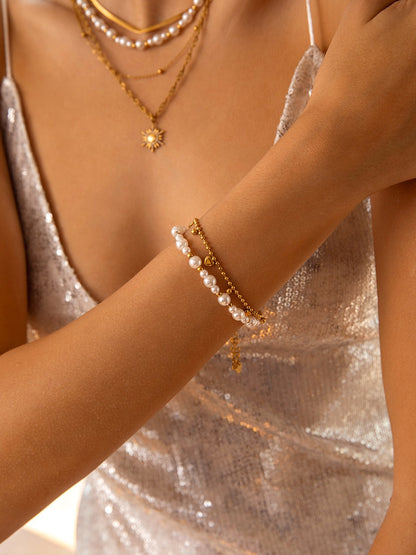 Beaded Pearl ARMBAND