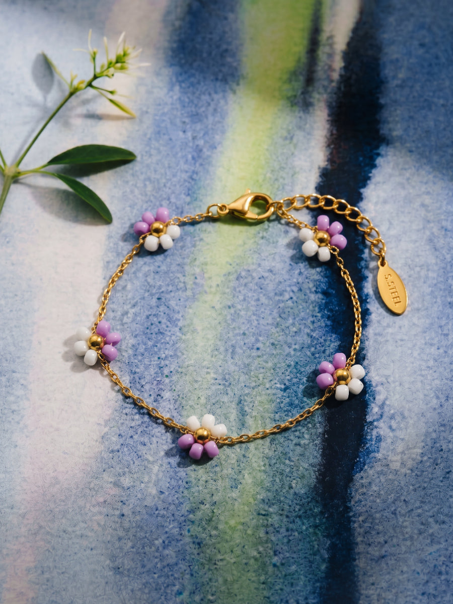 Blossom Moment Purple-white ARMBAND
