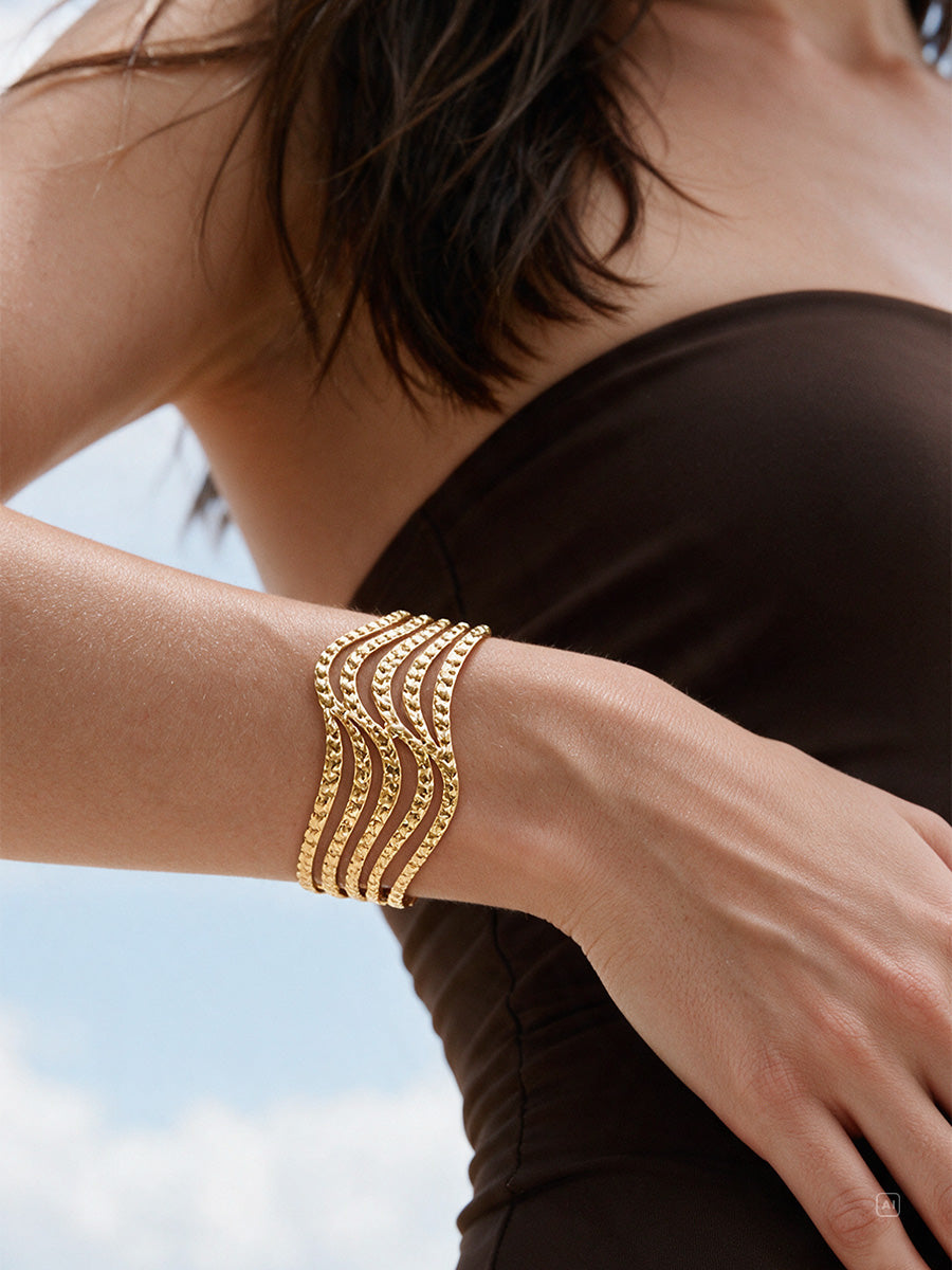 Graceful Ripple Armcuff
