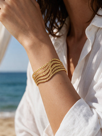 Graceful Ripple Armcuff