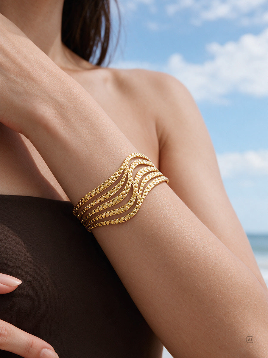 Graceful Ripple Armcuff