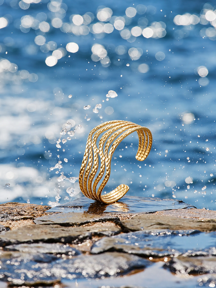 Graceful Ripple Armcuff
