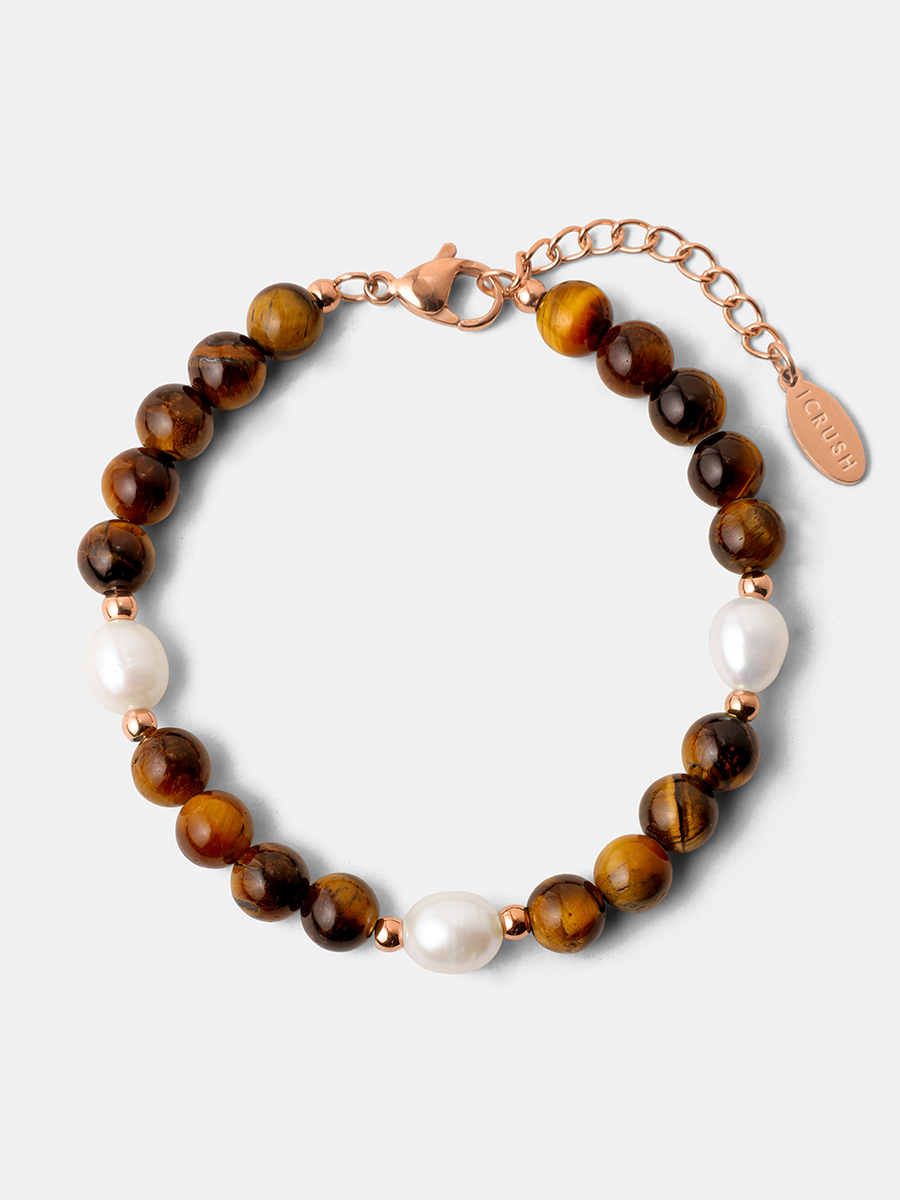 Dawn Pearl Tiger's Eye ARMBAND