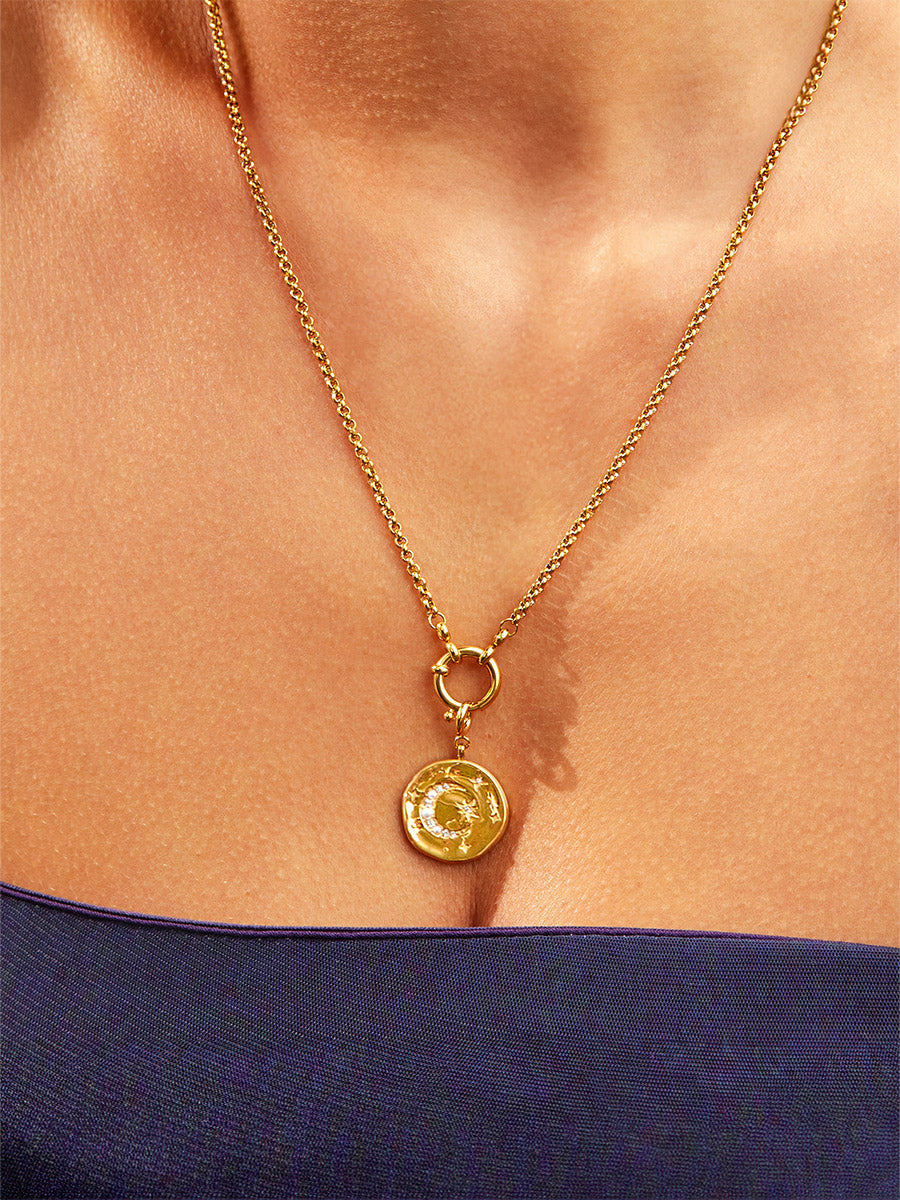 Moon Phase Gleaming Ketten-Charm