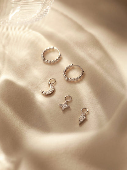 Lunar Sparkle Ohrring-Charm
