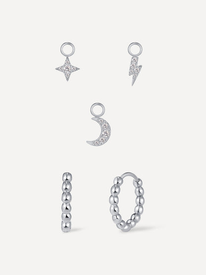 Lunar Sparkle Ohrring-Charm