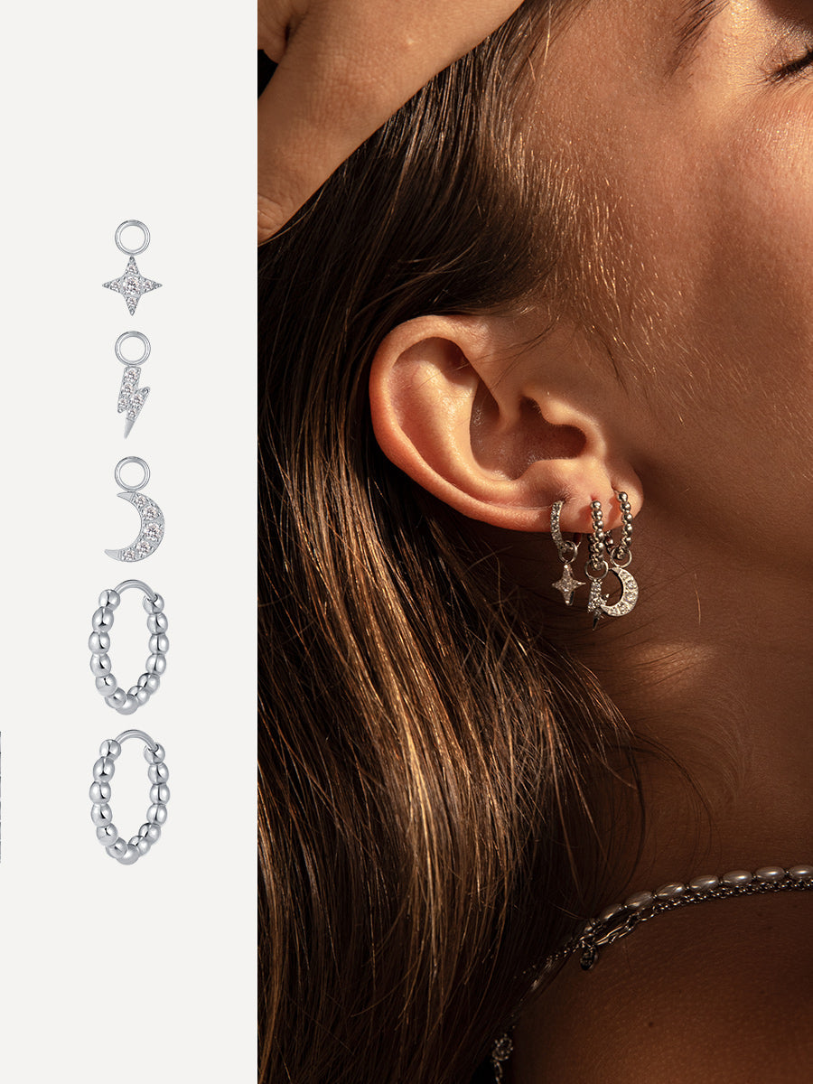 Lunar Sparkle Ohrring-Charm