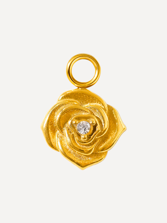 10,5x10,5mm Graceful Rose Ohrring-Charm