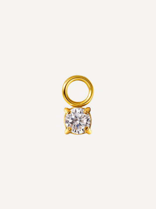 3,8x4mm Unique Sparkling Ohrring-Charm