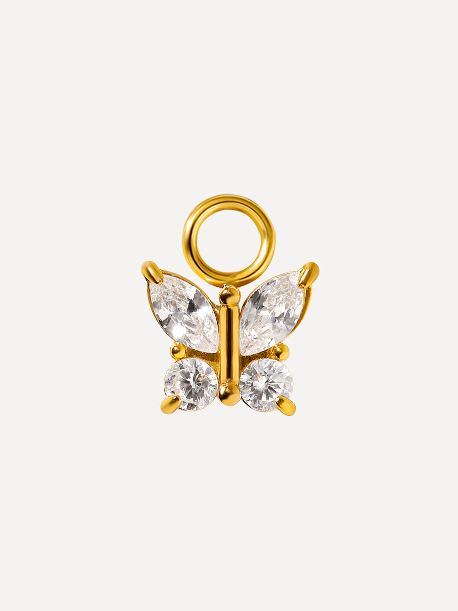 8,4x7,5mm Pure Butterfly Ohrring-Charm