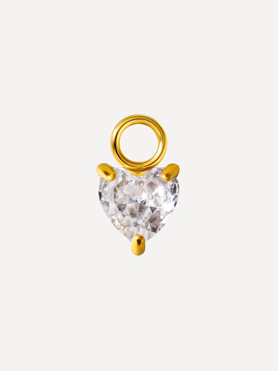 6,5x7,2mm Unique Love Ohrring-Charm