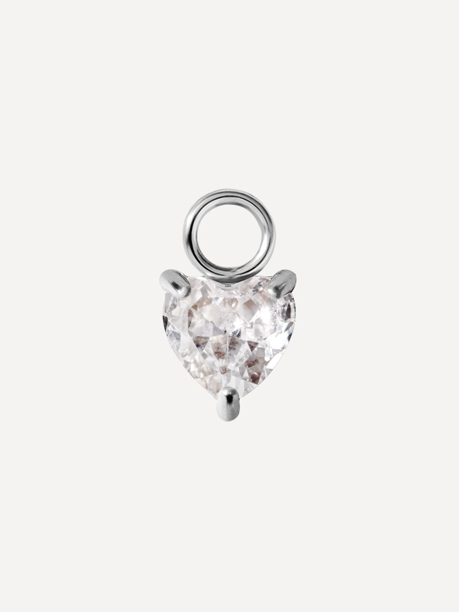 6,5x7,2mm Unique Love Ohrring-Charm