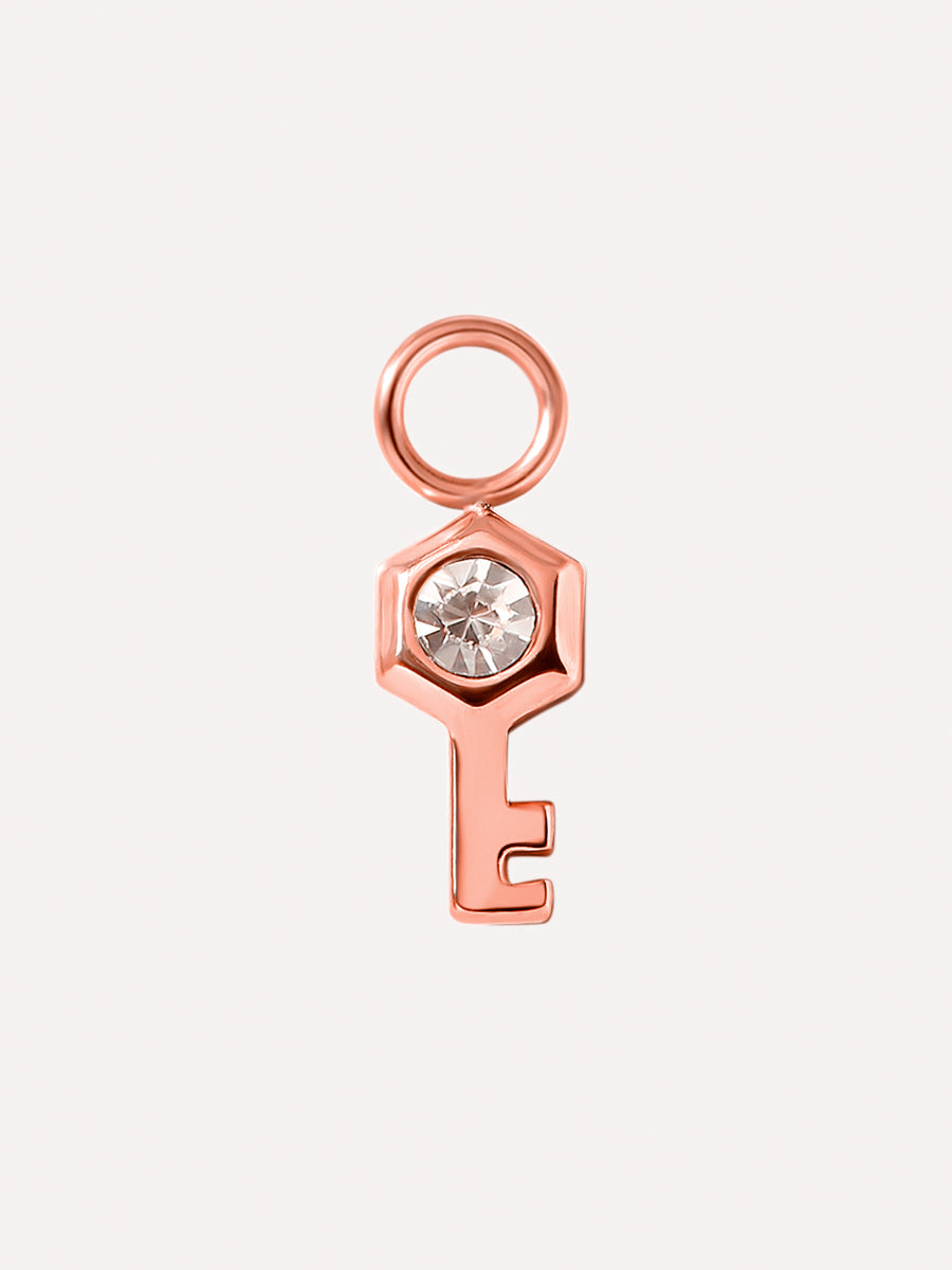 9,5x5mm Secret Key Ohrring-Charm