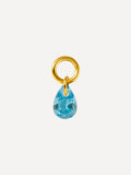 6x4mm Blue Drop Ohrring-Charm