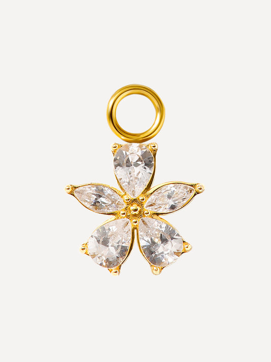 10x10,5mm Floral Spark Ohrring-Charm