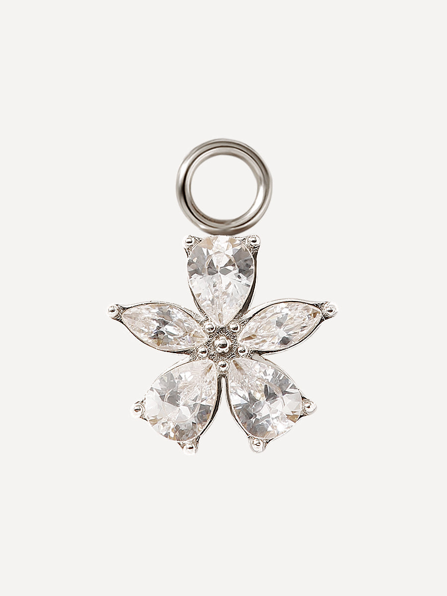 10x10,5mm Floral Spark Ohrring-Charm