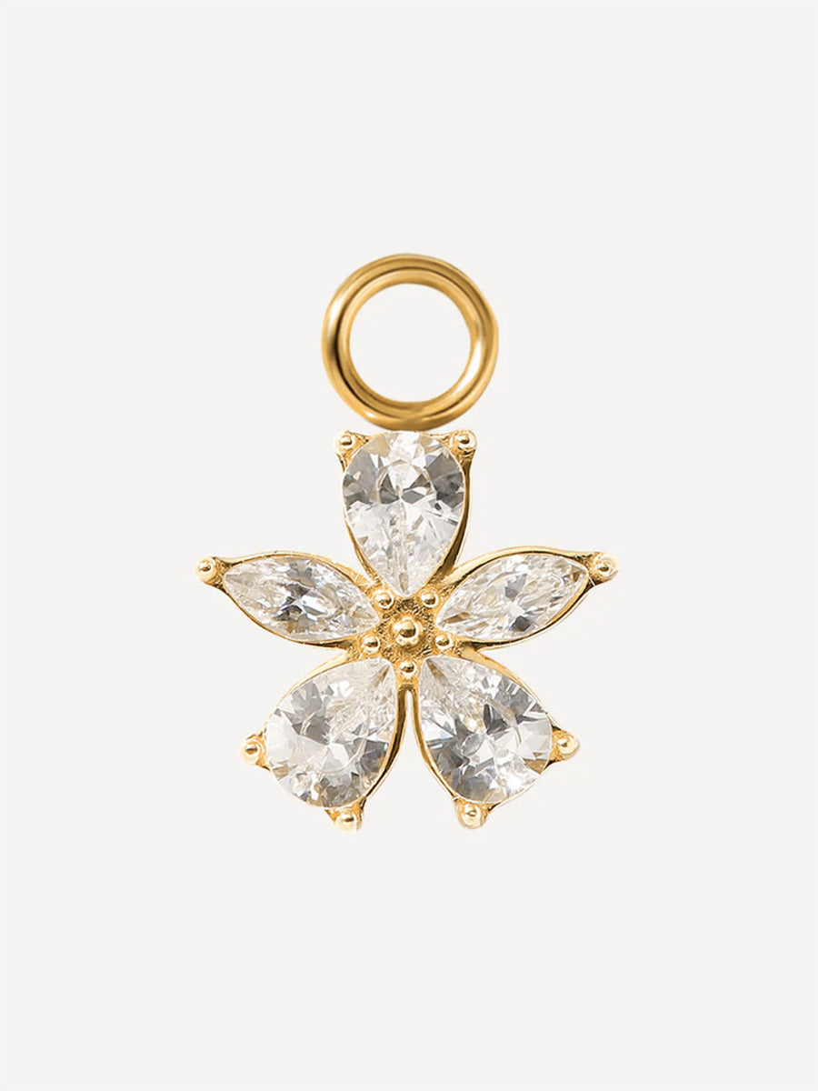 10x10,5mm Floral Spark Ohrring-Charm