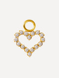 10x11mm Dazzling Love Ohrring-Charm