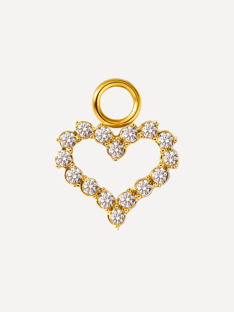 10x11mm Dazzling Love Ohrring-Charm