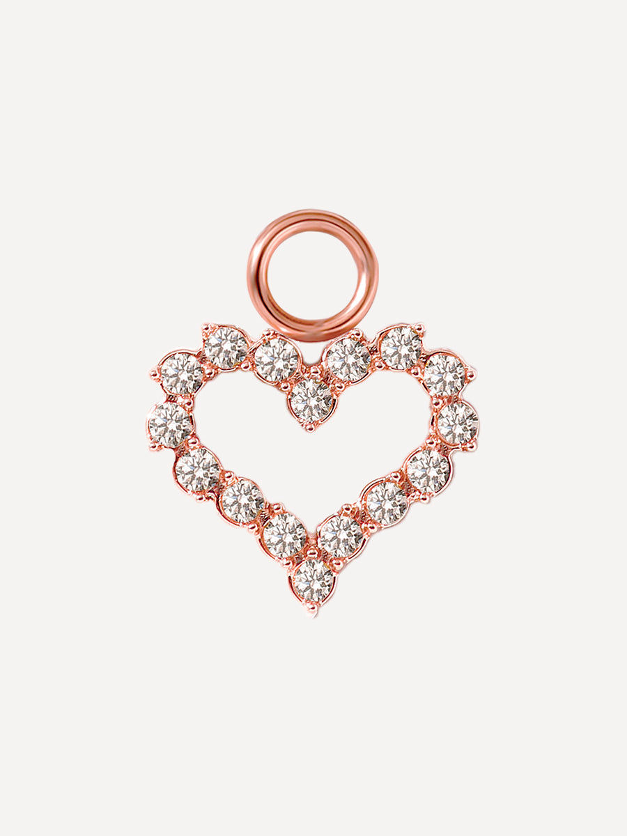 10x11mm Dazzling Love Ohrring-Charm