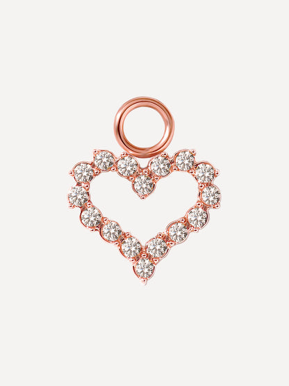 10x11mm Dazzling Love Ohrring-Charm