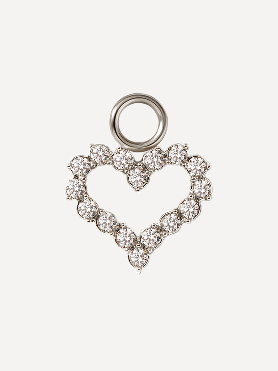 10x11mm Dazzling Love Ohrring-Charm