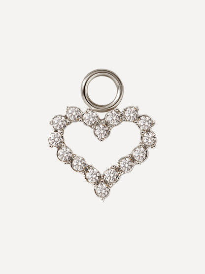10x11mm Dazzling Love Ohrring-Charm
