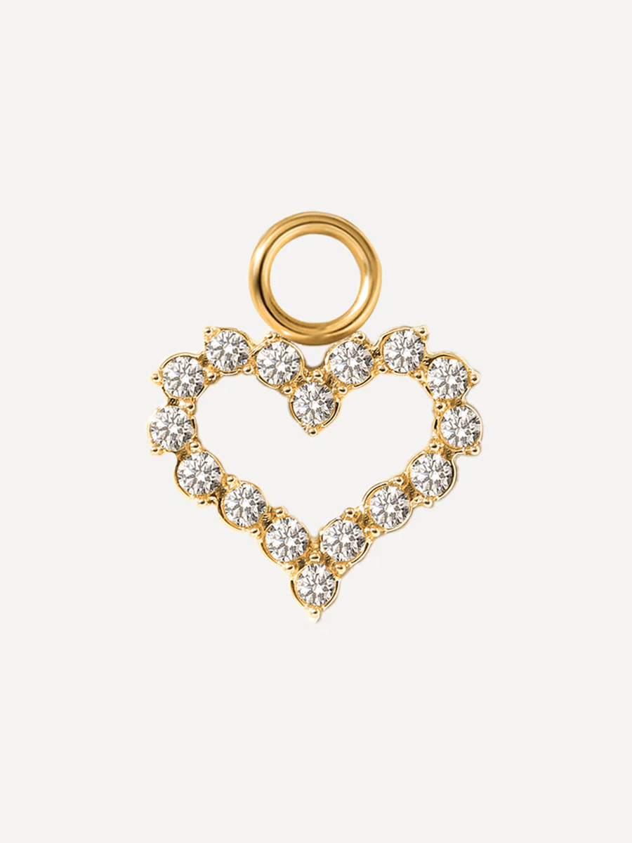 10x11mm Dazzling Love Ohrring-Charm