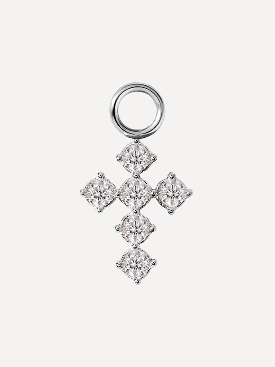 9x11,7mm Divine Cross Ohrring-Charm